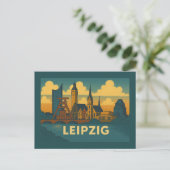 Leipzig Deutschland Stadt Kunst Postkarte (Stehend Vorderseite)