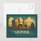 Leipzig Deutschland Stadt Kunst Postkarte (Vorne/Hinten)