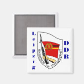 Leipzig, Deutschland Stasi Magnet (Vorderseite/Rückseite)