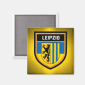 Leipzig-Flagge Magnet (Vorderseite/Rückseite)
