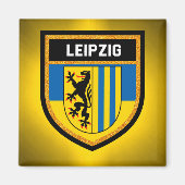 Leipzig-Flagge Magnet (Vorne)