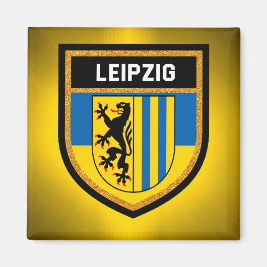 Leipzig-Flagge Magnet (Vorne)