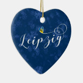 Leipzig Herz, Weihnachtsbaumschmuck, Deutschland Keramikornament (Rechts)