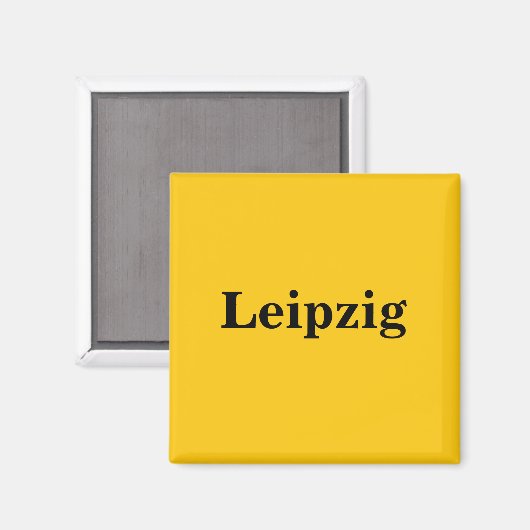 Leipzig Magnet - Schild Gold Gleb (Vorderseite/Rückseite)