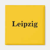 Leipzig Magnet - Schild Gold Gleb (Vorne)