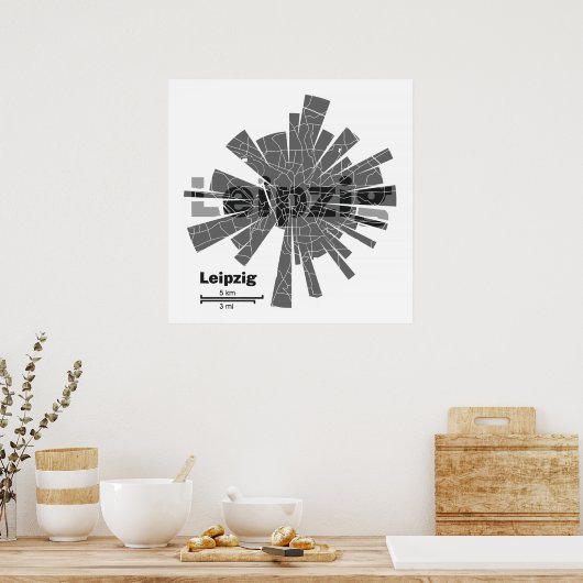 Leipzig Map Poster (Küche)