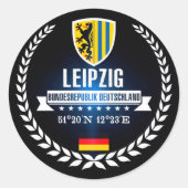 Leipzig Runder Aufkleber (Vorderseite)