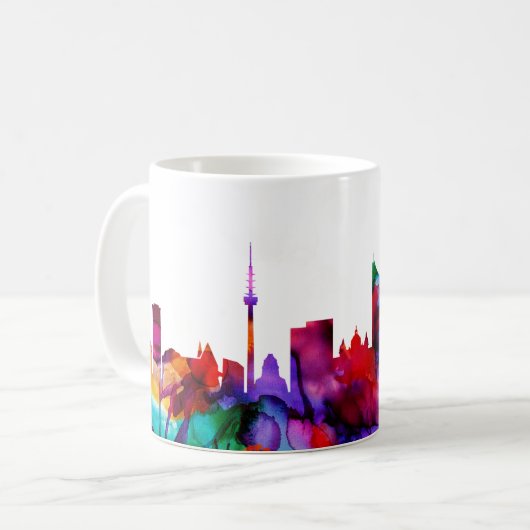 Leipzig Skyline Kaffeetasse (Vorderseite Links)