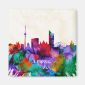 Leipzig Skyline Magnet (Vorne)