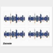 Leipzig Skyline Rechteckiger Aufkleber (Blatt)