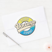 Leipzig Vintage Style Logo. Runder Aufkleber (Umschlag)