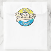 Leipzig Vintage Style Logo. Runder Aufkleber (Tasche)