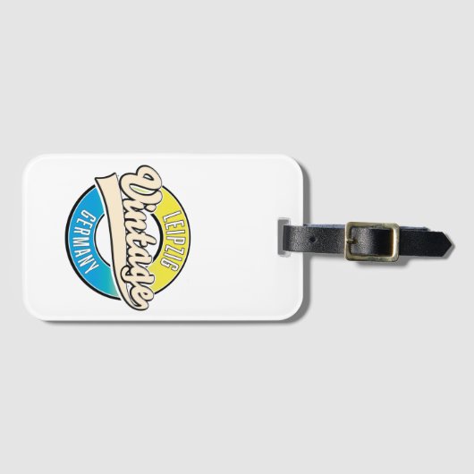 Leipzig Vintages Logo. Gepäckanhänger (Vorderseite (Horizontal))