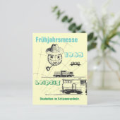 Leipziger Frühjahrsmesse Werbedesign DDR Postkarte (Stehend Vorderseite)