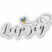 Leipziger Herzenflagge Aufkleber (Vorderseite)