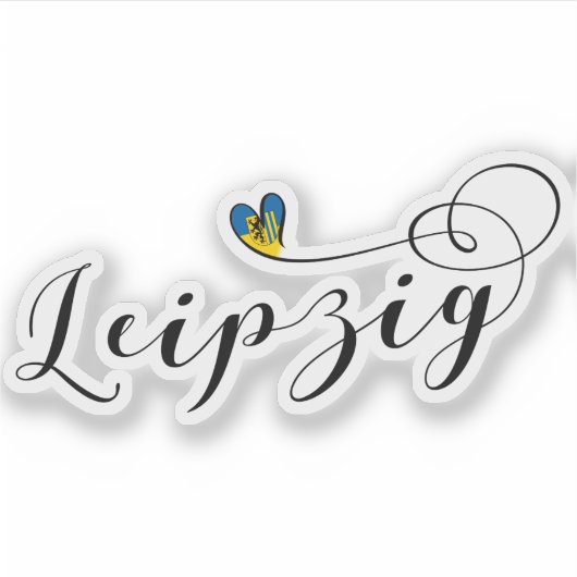 Leipziger Herzenflagge Aufkleber (Vorderseite)