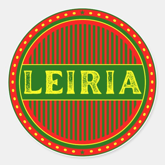 Leiria City Pride Emblem – Portuguese Identity Runder Aufkleber (Vorderseite)