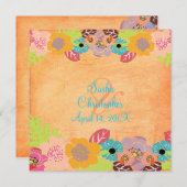 Leis/Luau/Früchte Hochzeitsreisen Einladung (Vorne/Hinten)