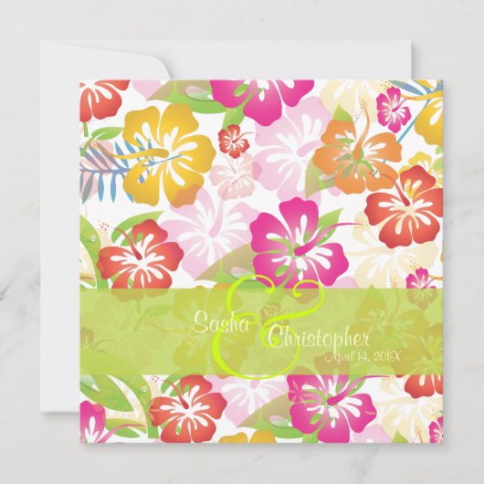 Leis/Luau/HibiscusEinladung Hochzeit Einladung (Vorderseite)