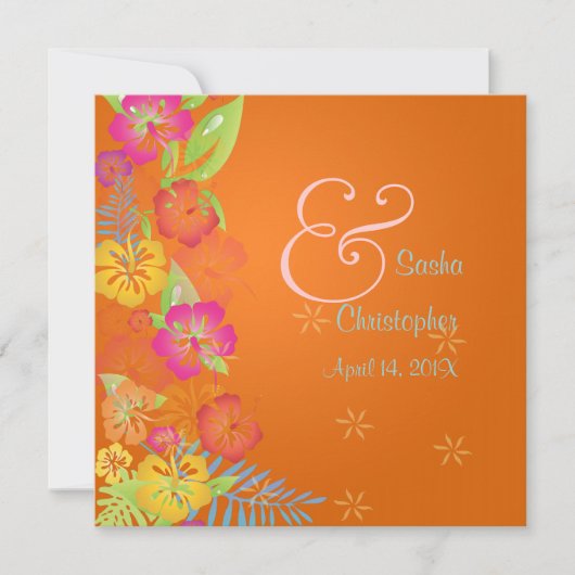 Leis/Luau/Hibiskus Hochzeit Einladungen (Vorderseite)