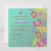 Leis/Luau/Hibiskus Hochzeit Einladungen (Rückseite)