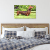 leise Dackel Leinwanddruck (Insitu (Schlafzimmer))