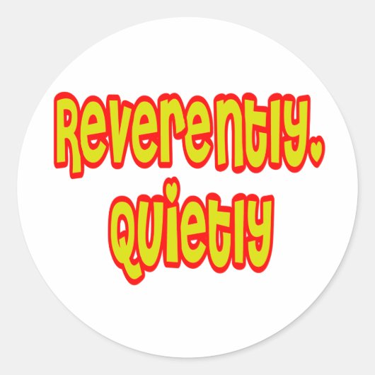 leise, leise runder aufkleber (Vorderseite)