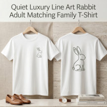 Leise Luxus-Linienkunst-Hase Erwachsene Matching-F