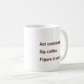 Leise Selbstbewusste Kaffeebohnen Charakter Kaffeetasse (VorderseiteRechts)