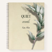 'Leise Worte' Ruhestands-Geschenk-Notizbuch Notizblock (Vorderseite)
