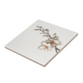 Leiser Luxus Botanische Magnolie Fliese (Seite)