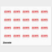 Leises Stempel Runder Aufkleber (Blatt)
