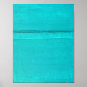 "Leisten-" Türkis-abstrakte Kunst-Malerei Poster