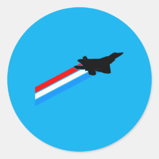 Leistung des F-22 Raptor-Kampfjets Runder Aufkleber