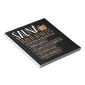 Leistungen der Sauna Notizblock (angewinkelt)