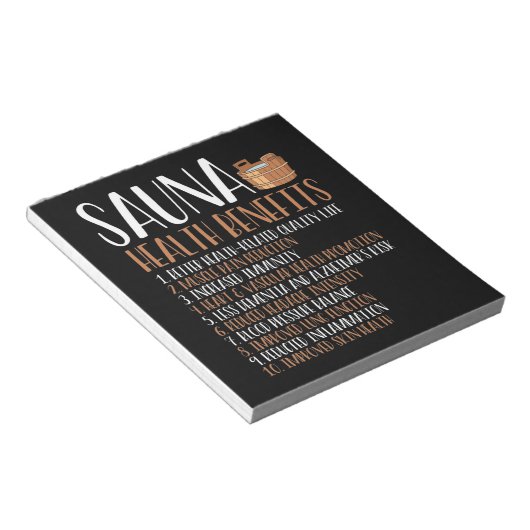 Leistungen der Sauna Notizblock (angewinkelt)