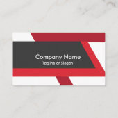 Leistungsstark Rot und Schwarz Visitenkarte (Rückseite)