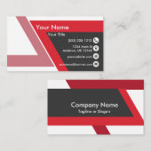 Leistungsstark Rot und Schwarz Visitenkarte (Vorne/Hinten)