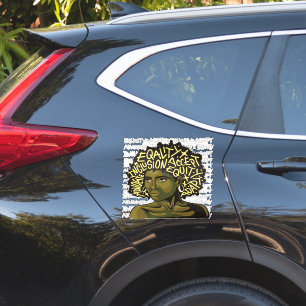 Leistungsstarke Afro Art über Equity und Inklusion Aufkleber