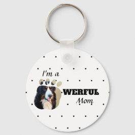 Leistungsstarke Cat/Hund-Mama-Textpaws fügen dem F Schlüsselanhänger