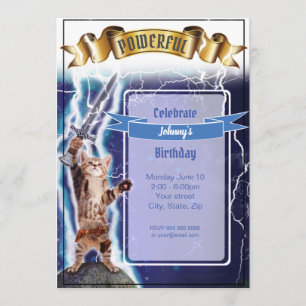 Leistungsstarke Katzen-Einladung Einladung