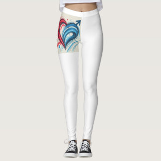 Leistungsstarke Liebe Herz-Leggings - Dynamisches Leggings