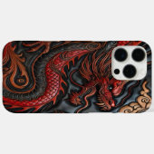 Leistungsstarke Rote Drachen Carving Art Case-Mate iPhone Hülle (Rückseite (Horizontal))