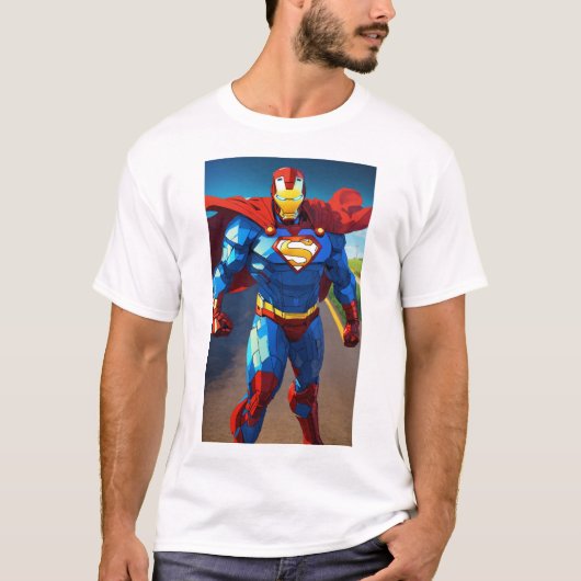 Leistungsstarke Superhero Wall Art Print - Inspiri T-Shirt (Vorderseite)