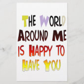 Leistungsstarke Willkommensbotschaft: Ein Motivier Briefpapier (Vorderseite)