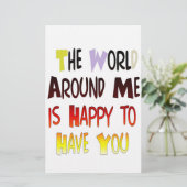 Leistungsstarke Willkommensbotschaft: Ein Motivier Briefpapier (Stehend Vorderseite)