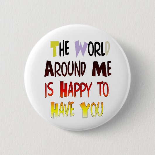 Leistungsstarke Willkommensbotschaft: Ein Motivier Button (Vorderseite)