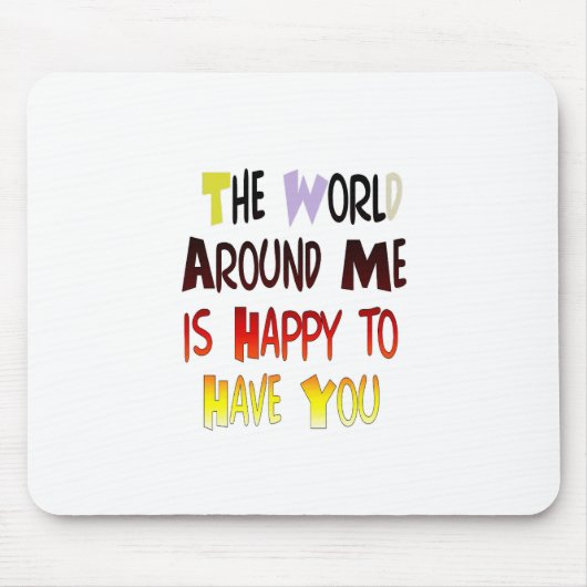 Leistungsstarke Willkommensbotschaft: Ein Motivier Mousepad (Vorne)