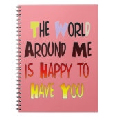 Leistungsstarke Willkommensbotschaft: Ein Motivier Notizblock (Vorderseite)