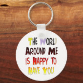 Leistungsstarke Willkommensbotschaft: Ein Motivier Schlüsselanhänger (Vorderseite)